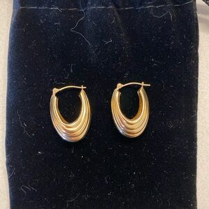 14k Solid Gold Hoop Earrings